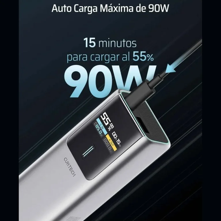 Power Bank Tipo C Cuktech 10 Plus 120W 15000 mAh - Imagen 5