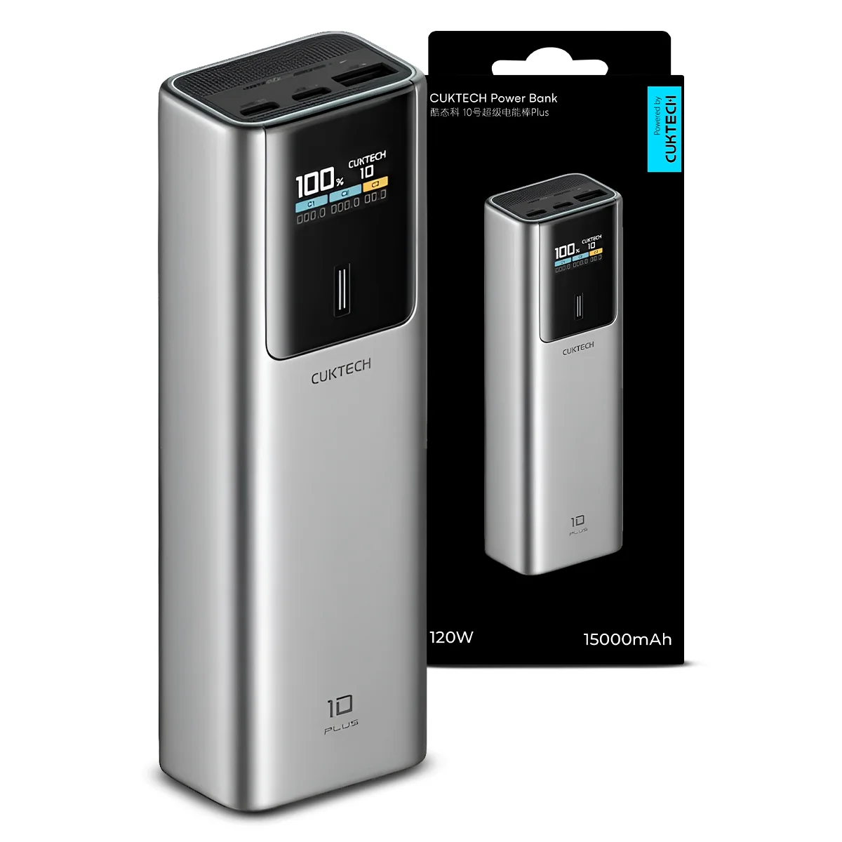 Power Bank Tipo C Cuktech 10 Plus 120W 15000 mAh - Imagen 2