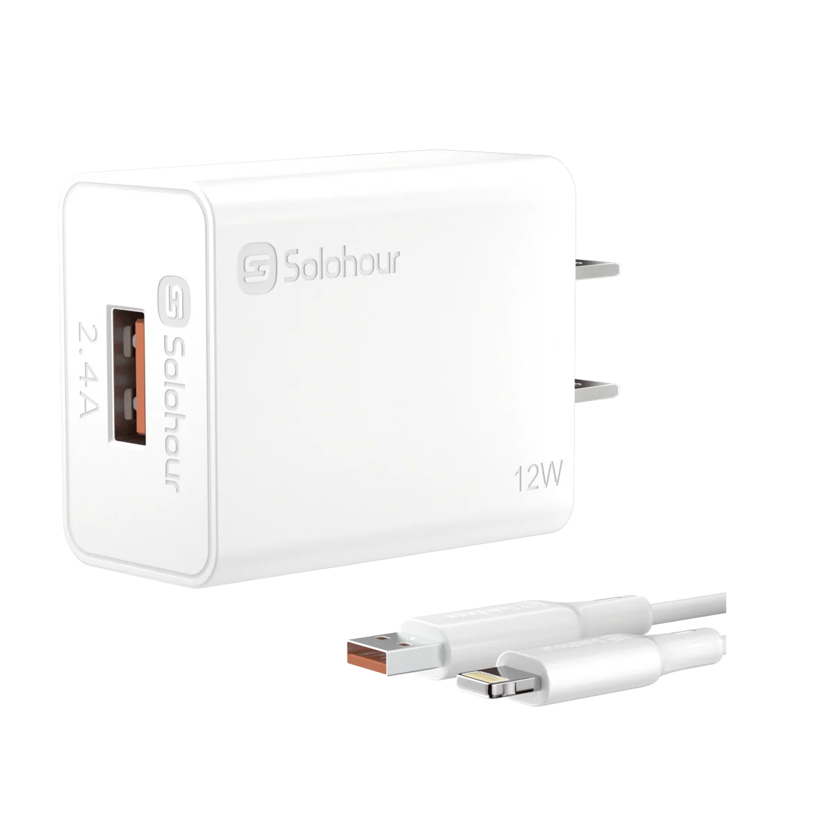 Kit de cargador rápido de 12 W con cable Lightning de 1m