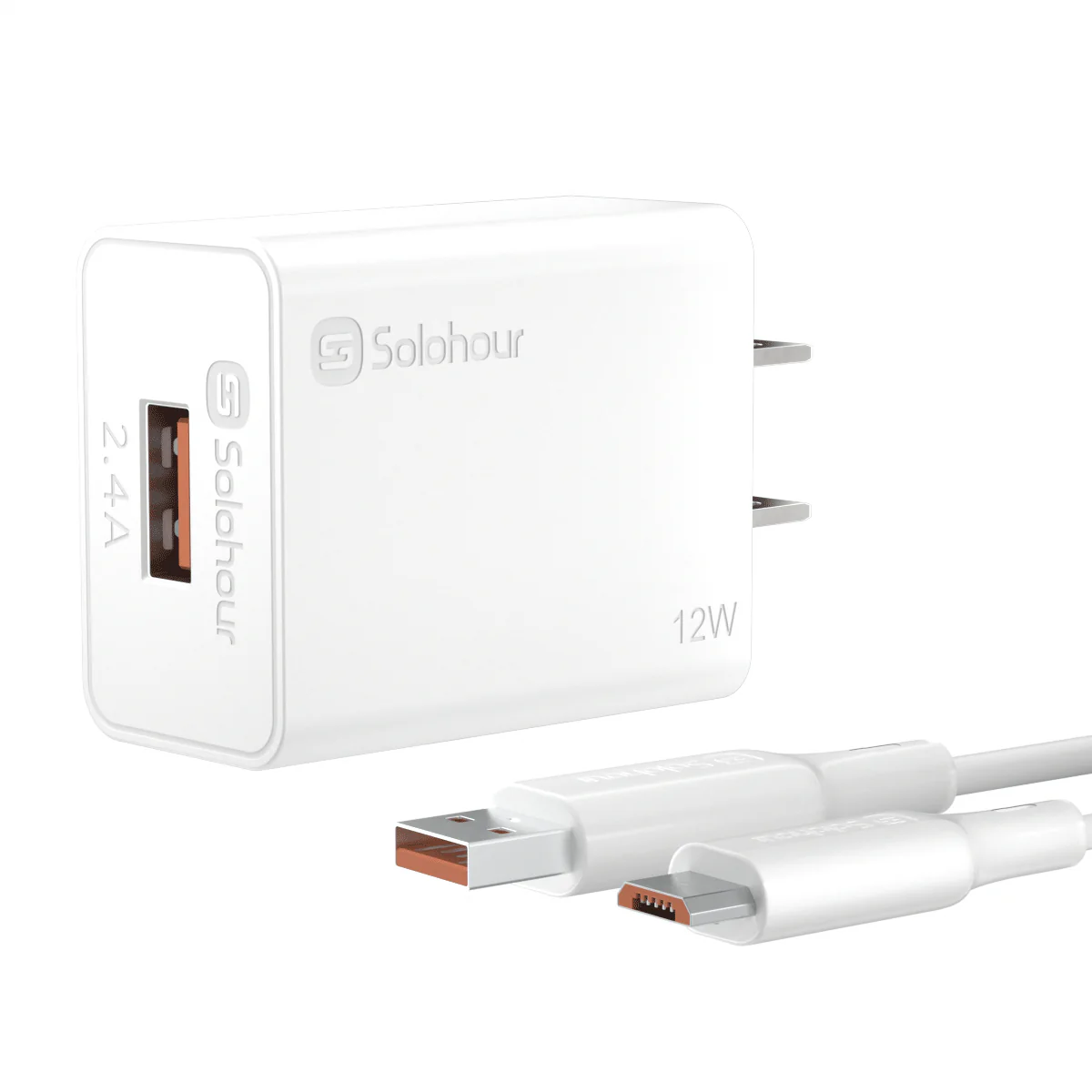 Kit de cargador rápido de 12 W con cable USB Micro-B de 1m