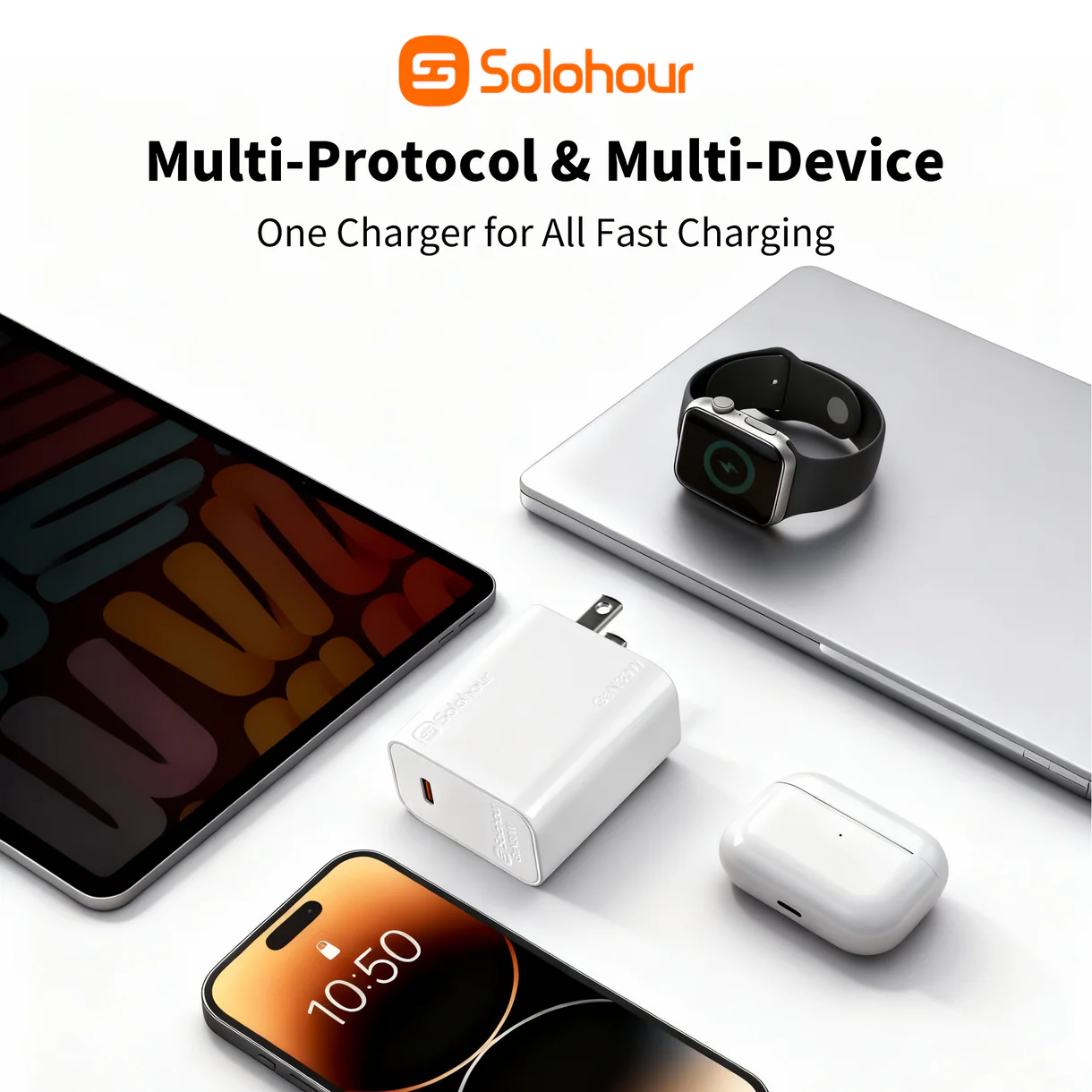 Kit de cargador rápido GaN de 30 W con cable USB-C a USB-L de 1m (1 puerto | USB-C) - Imagen 4