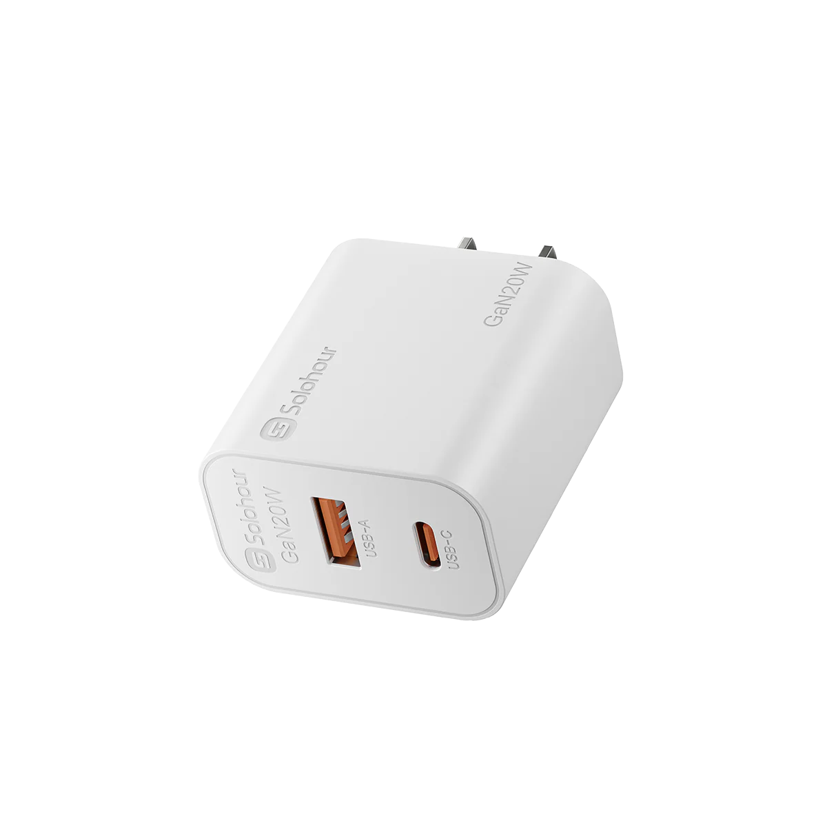 Cargador rápido GaN de 20 W (2 puertos | USB C + USB A)
