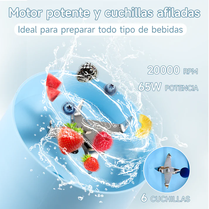 Licuadora portátil Bomidi JB01 Azul Tipo-C - Imagen 3