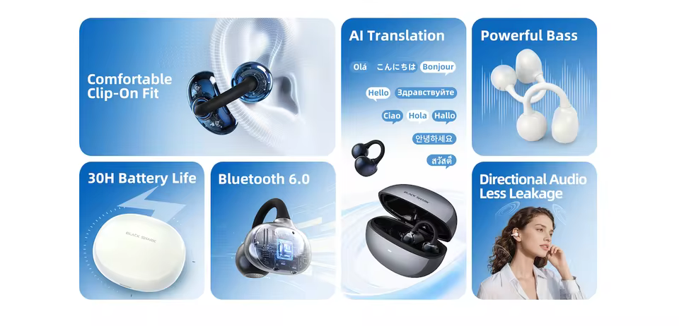 Auriculares Bluetooth de Clip Black Shark C3 - Imagen 5